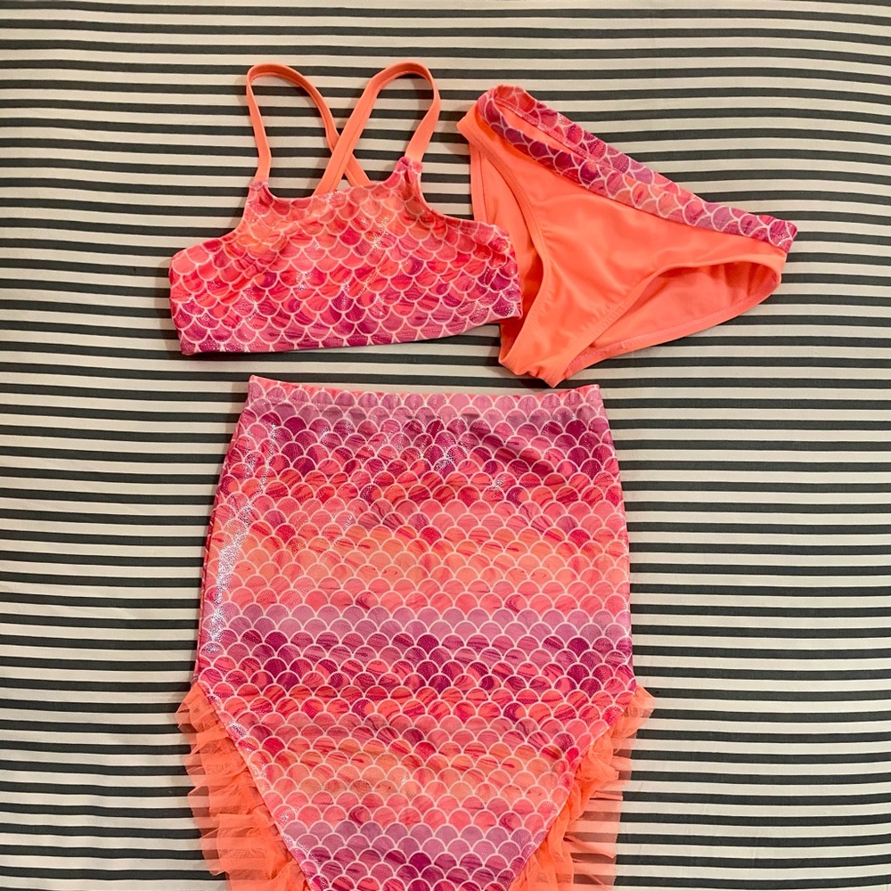 Wonder Nation 7/8 Mermaid Swimsuit